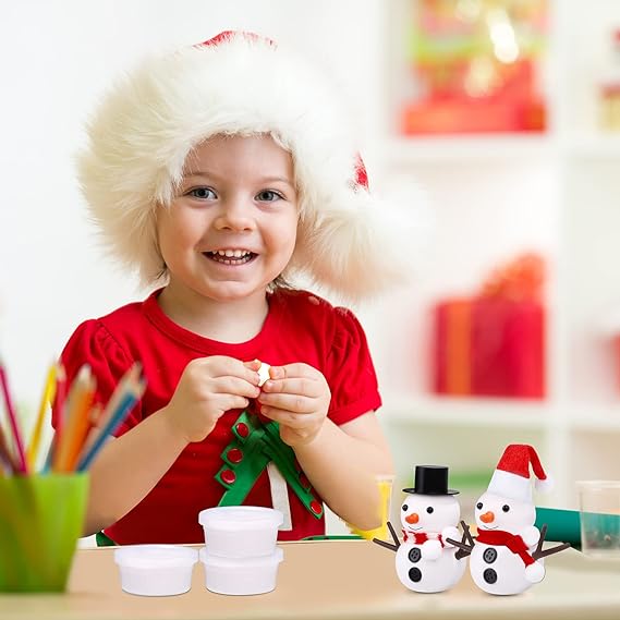 Perfect Christmas gift: 12-pack modeling clay DIY snowman kit