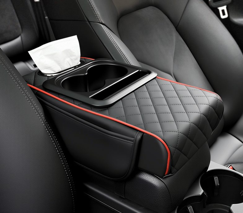 ✨Multifunctional PU Leather Car Armrest Box Mat– Universal Fit for Any Vehicle