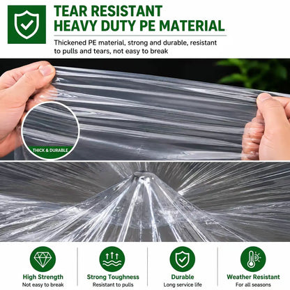 🌧️ RainShield Pro Transparent Waterproof Tarp – Heavy-Duty Outdoor Cover with Secure Grommets