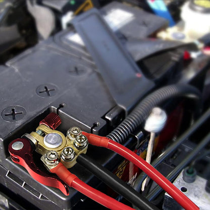 🔌4-Way Quick Release Brass Car Battery Terminal Connectors