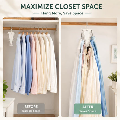 12‑Hook Closet Hanger Organizer | Hang Shirts, Hats, Belts & Scarves All‑in‑One