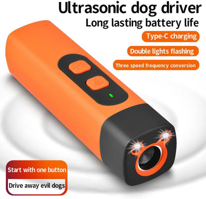 Dog Bark Deterrent Stop Barking Device Convertible Ultrasonic Bark Control Device with LED Flashlight - Ideal for Indoor & Outdoor