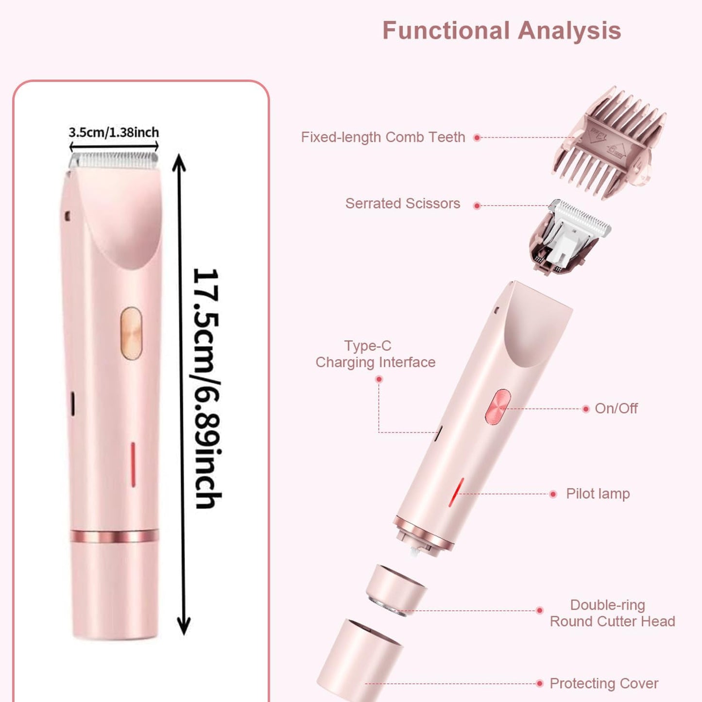 Electric Hair Trimmer for Women