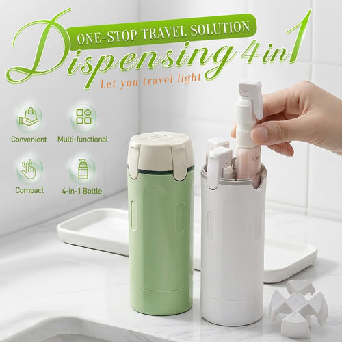 4-in-1 Leakproof Rotatable Travel Dispenser Set