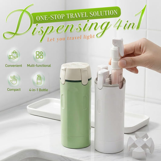 4-in-1 Leakproof Rotatable Travel Dispenser Set