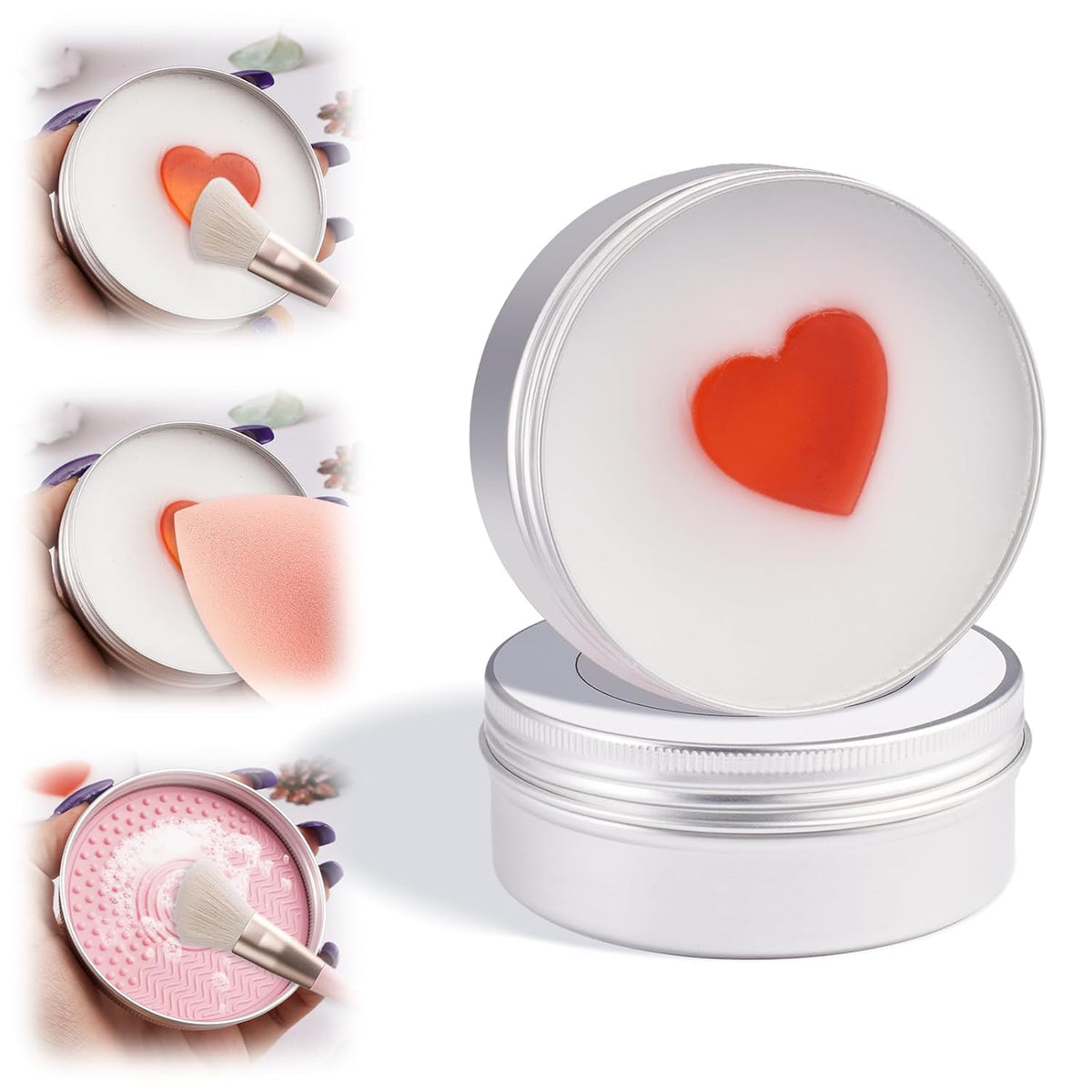 Silicone Makeup Brush Cleaning Pad with Soap
