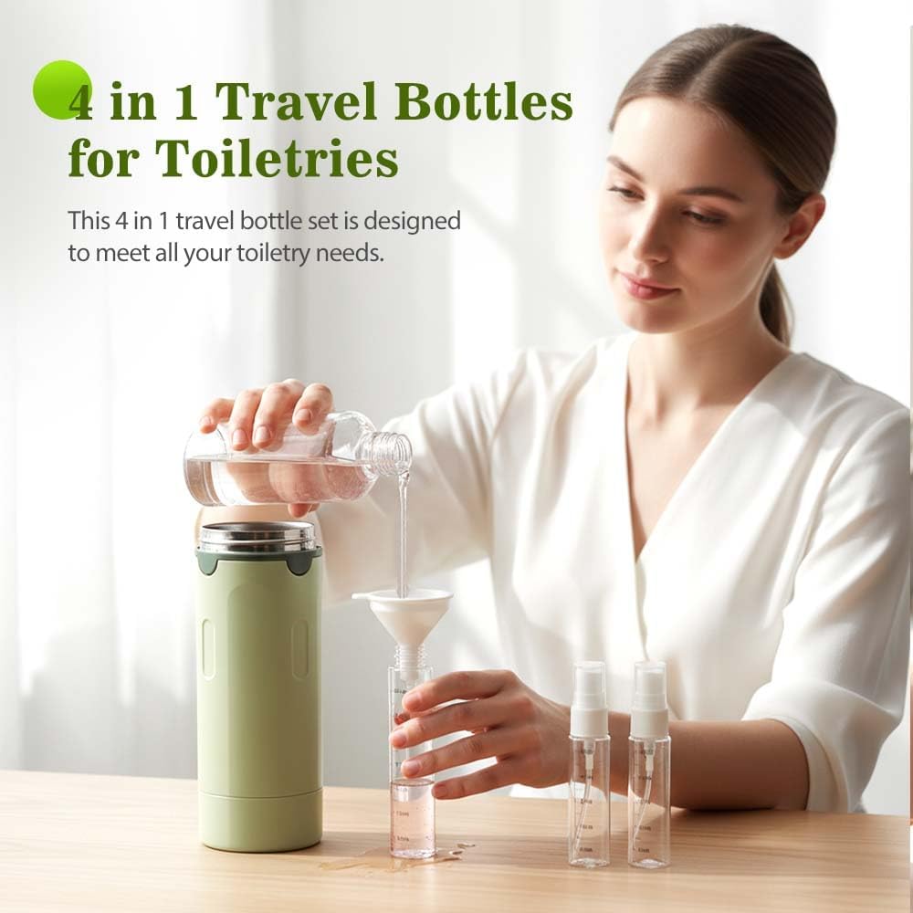 4-in-1 Leakproof Rotatable Travel Dispenser Set