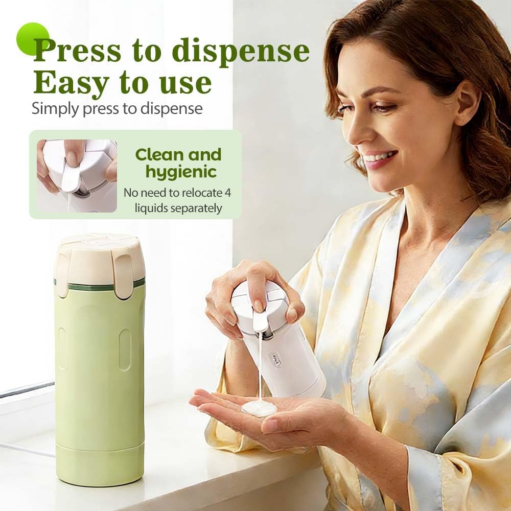 4-in-1 Leakproof Rotatable Travel Dispenser Set