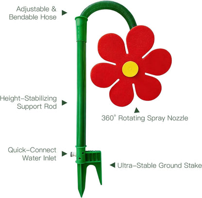 ✨️Boost your courtyard happiness! 360° Rotating Dancing Flower Sprinkler-Funny Dancing Flower Yard Lawn Sprinkler