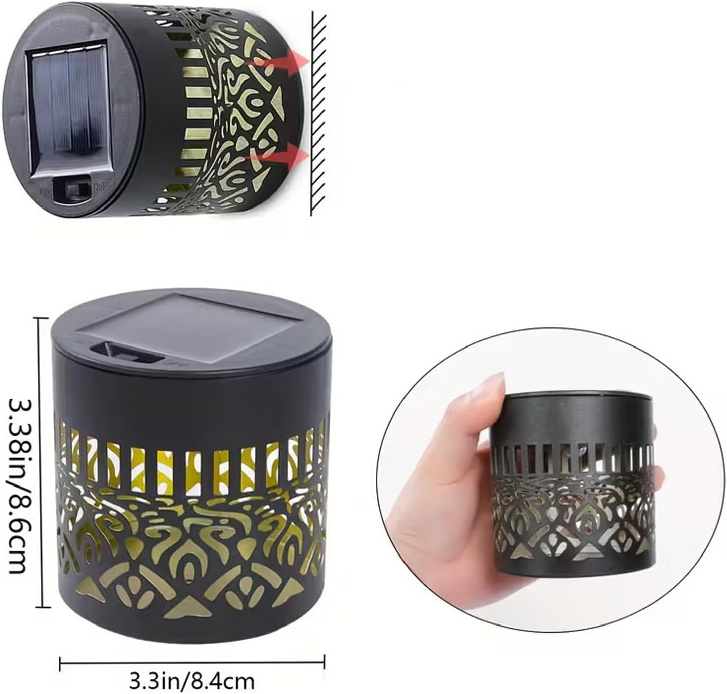 Solar Mandala Lights Outdoor Wall