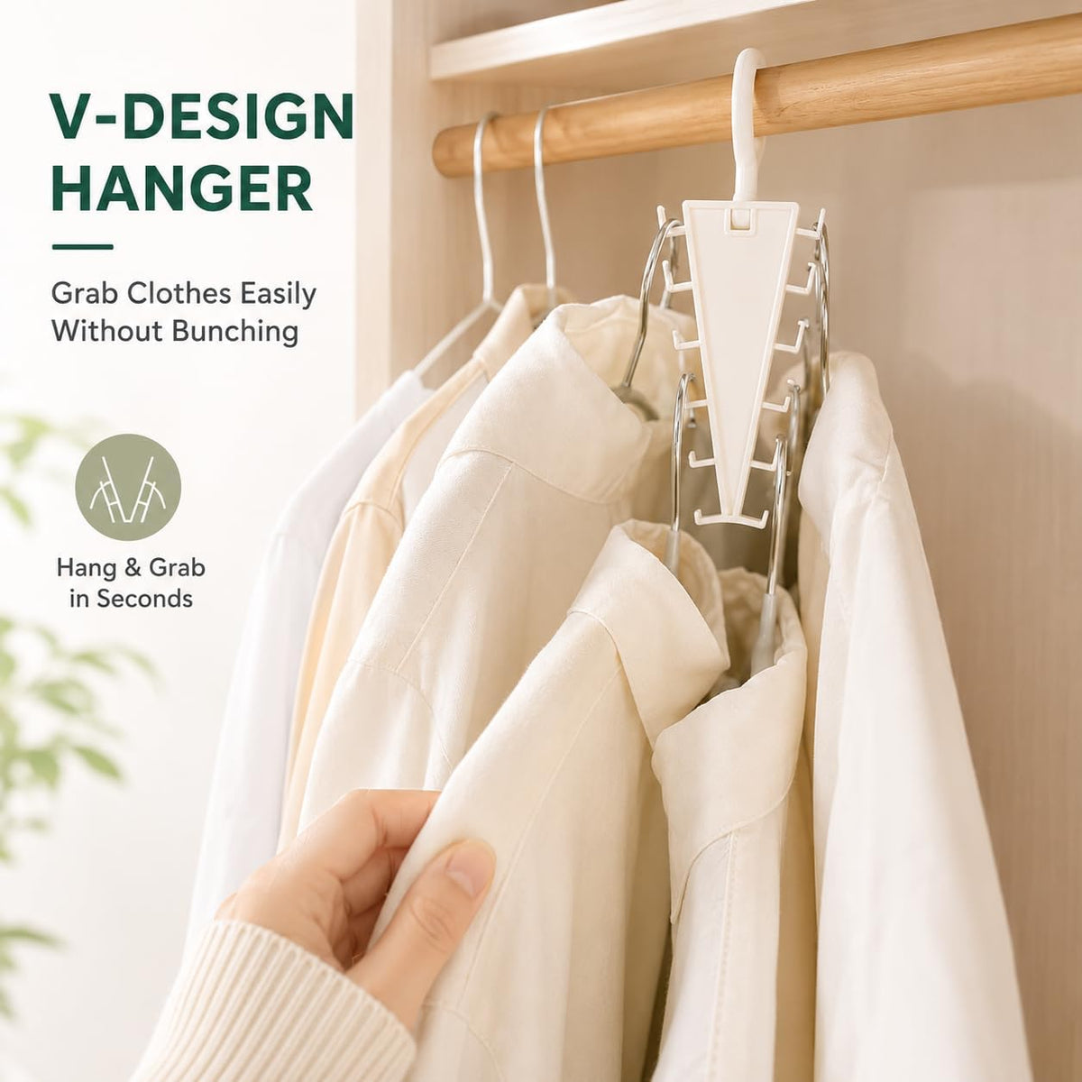 12‑Hook Closet Hanger Organizer | Hang Shirts, Hats, Belts & Scarves All‑in‑One