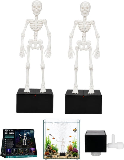 👻Make Your Aquarium Unique! Air Powered Dancing Skeleton Figurine Creates Funny Moving Scene Underwater with Bubble Aeration
