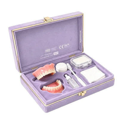 🔥50% OFF Premium Cosmetic Teeth Veneer Kit, Natural Shade Comfort Dentures for Senior & Daily Smile Restoration