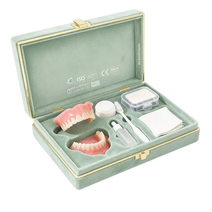 🔥50% OFF Premium Cosmetic Teeth Veneer Kit, Natural Shade Comfort Dentures for Senior & Daily Smile Restoration