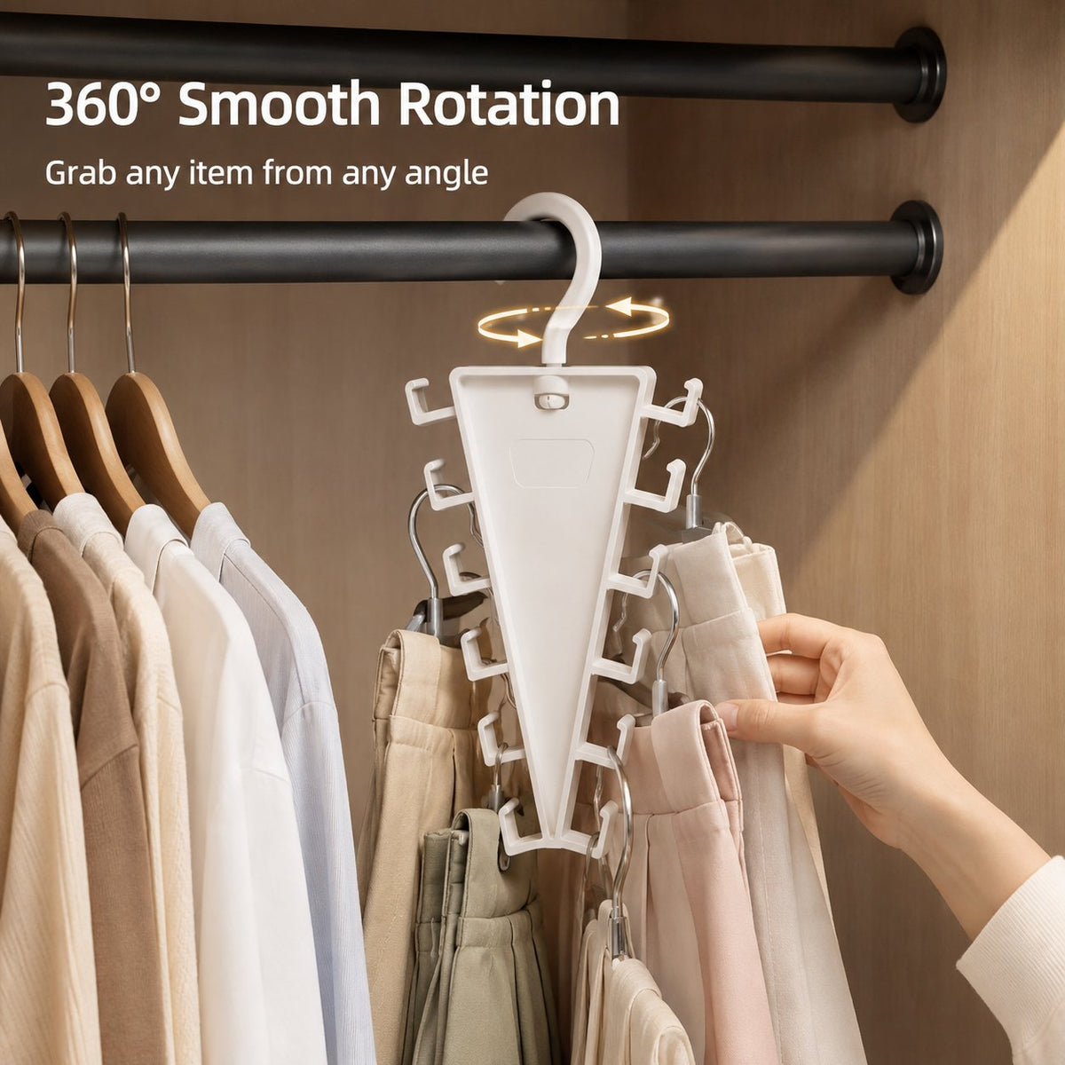 Rotating V-Shaped Accessory Hanger