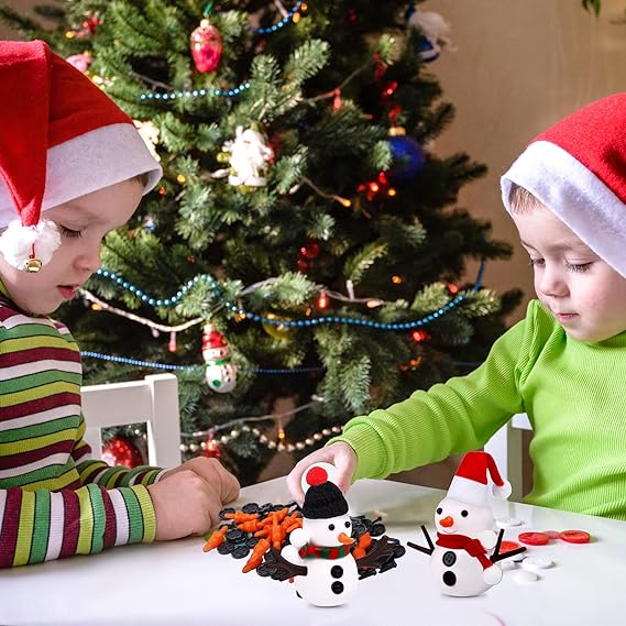 Perfect Christmas gift: 12-pack modeling clay DIY snowman kit