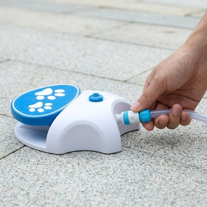 The Ultimate 2-in-1 Outdoor Dog Water Oasis: Paw-Activated Fountain & Splash Pad