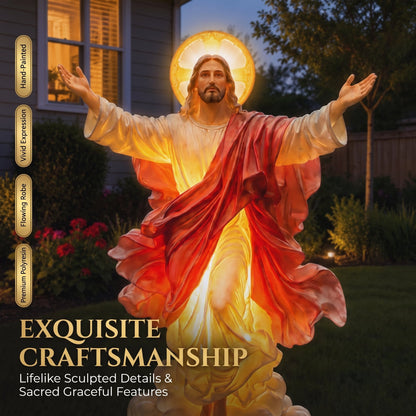 🔥Solar-Powered Illuminated Jesus Garden Statue