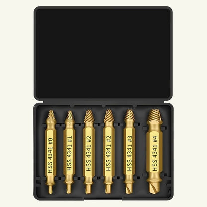 🔥Grab It Before It's Gone! 🔩 Stripped Screw Extractor Kit – 6-Piece Set, Easy-Out Bolt & Damaged Screw Remover