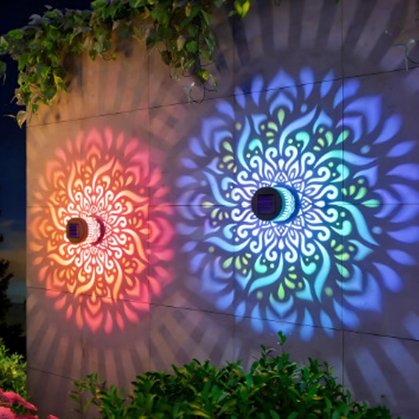 Solar Mandala Lights Outdoor Wall