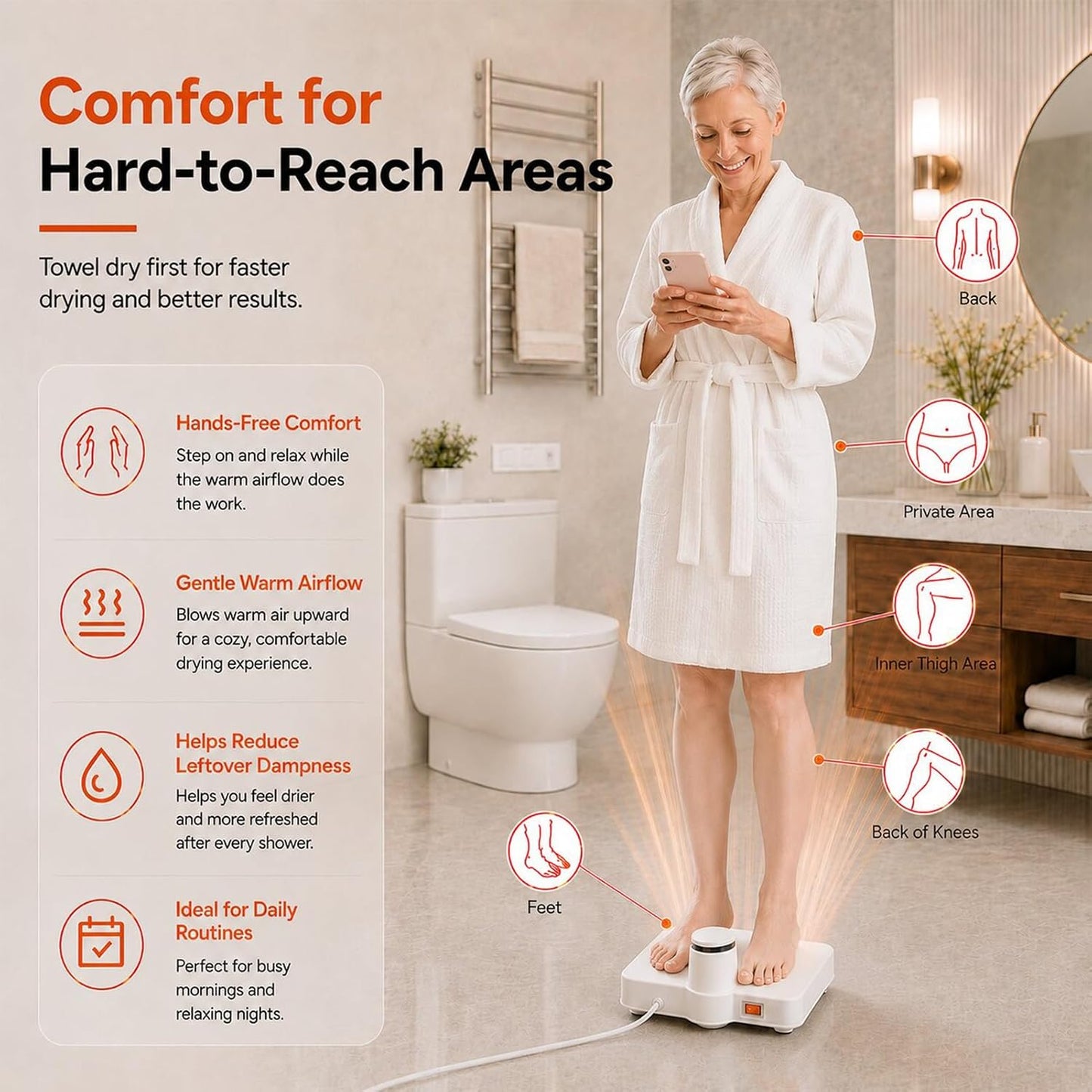 ✨No More Towels! Waterproof Step-On Body Dryer For Bathroom & RV Use