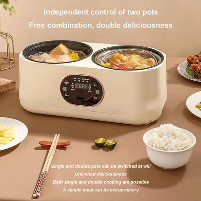 No More Cooking Conflicts✨2‑In‑1 Dual Liner Smart Slow Cooker For Different Dishes
