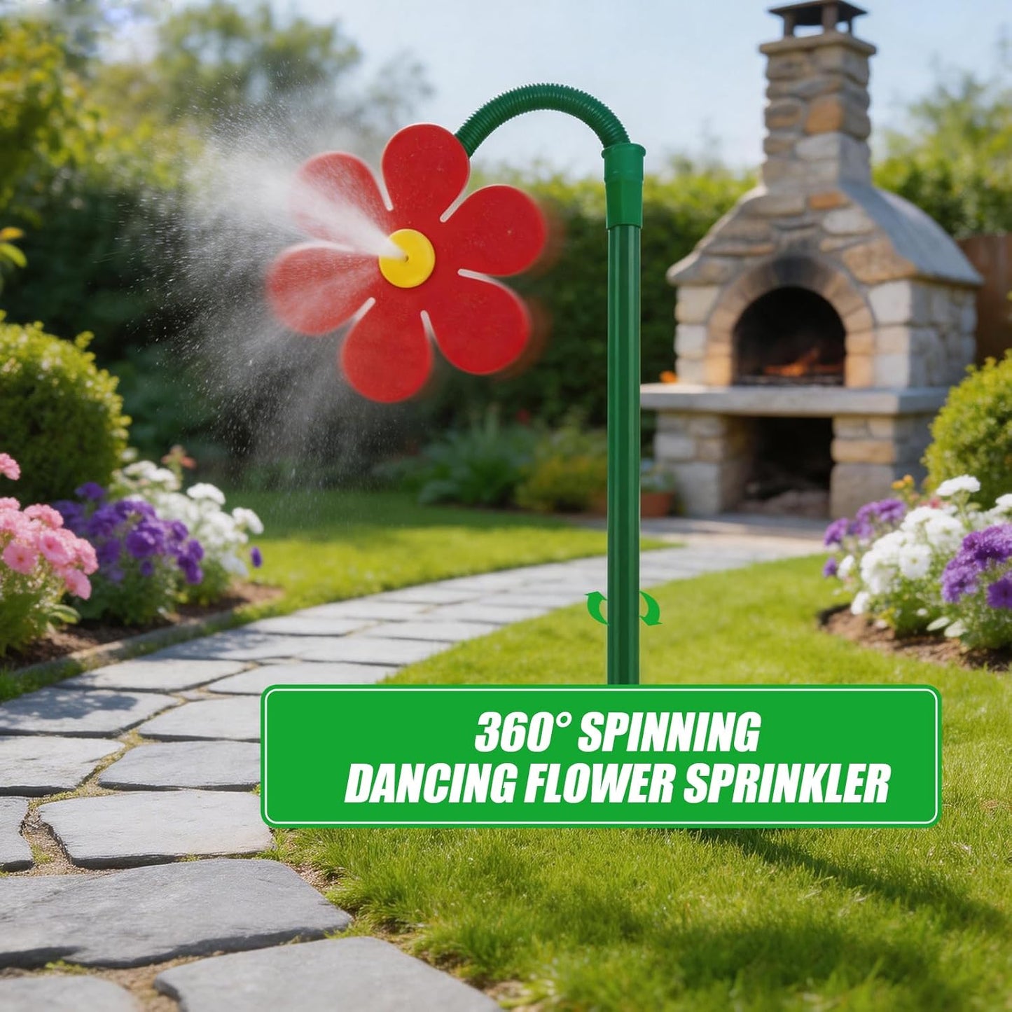 ✨️Boost your courtyard happiness! 360° Rotating Dancing Flower Sprinkler-Funny Dancing Flower Yard Lawn Sprinkler