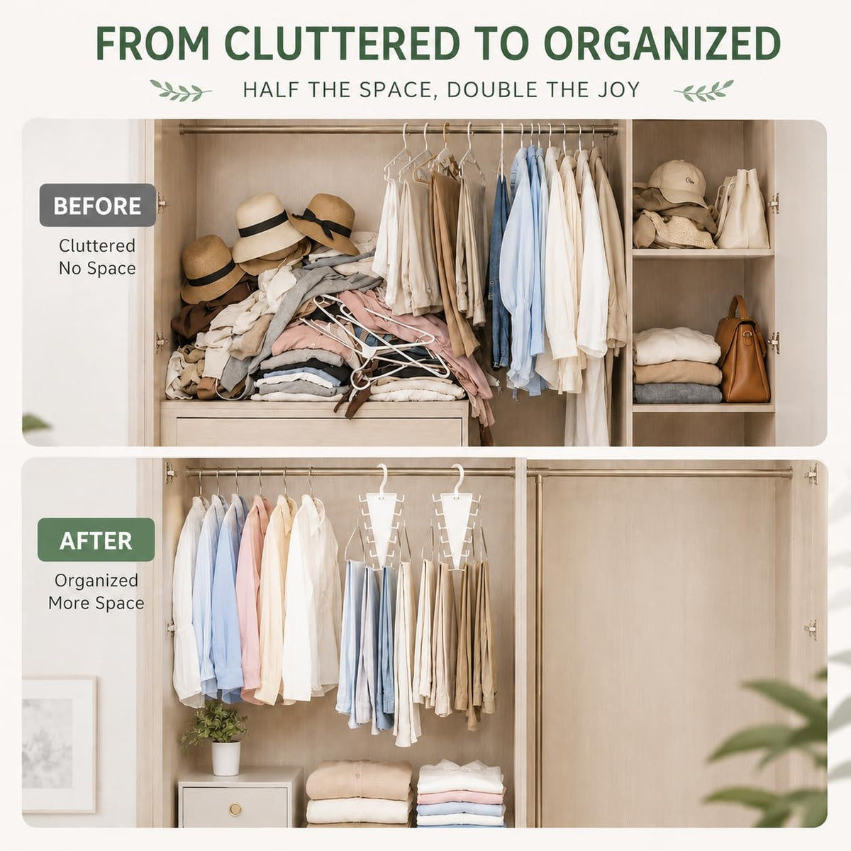 12‑Hook Closet Hanger Organizer | Hang Shirts, Hats, Belts & Scarves All‑in‑One