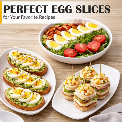 🥪3-in-1 Stainless Steel Multi-Purpose Egg Slicer & Fruit Cutter