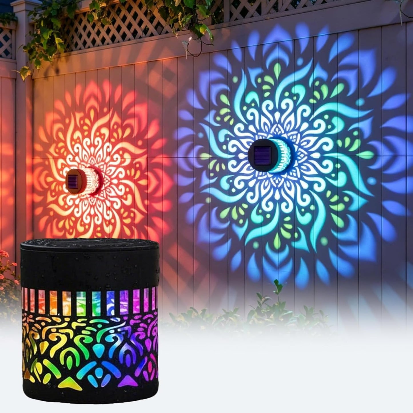 Solar Mandala Lights Outdoor Wall