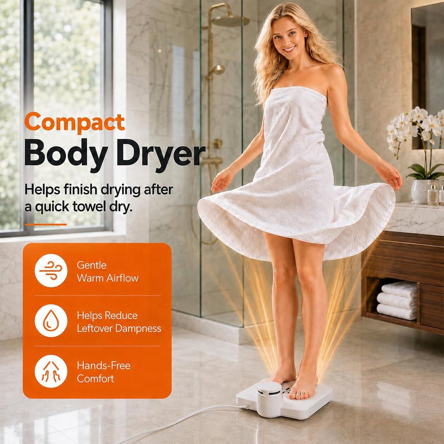 ✨No More Towels! Waterproof Step-On Body Dryer For Bathroom & RV Use