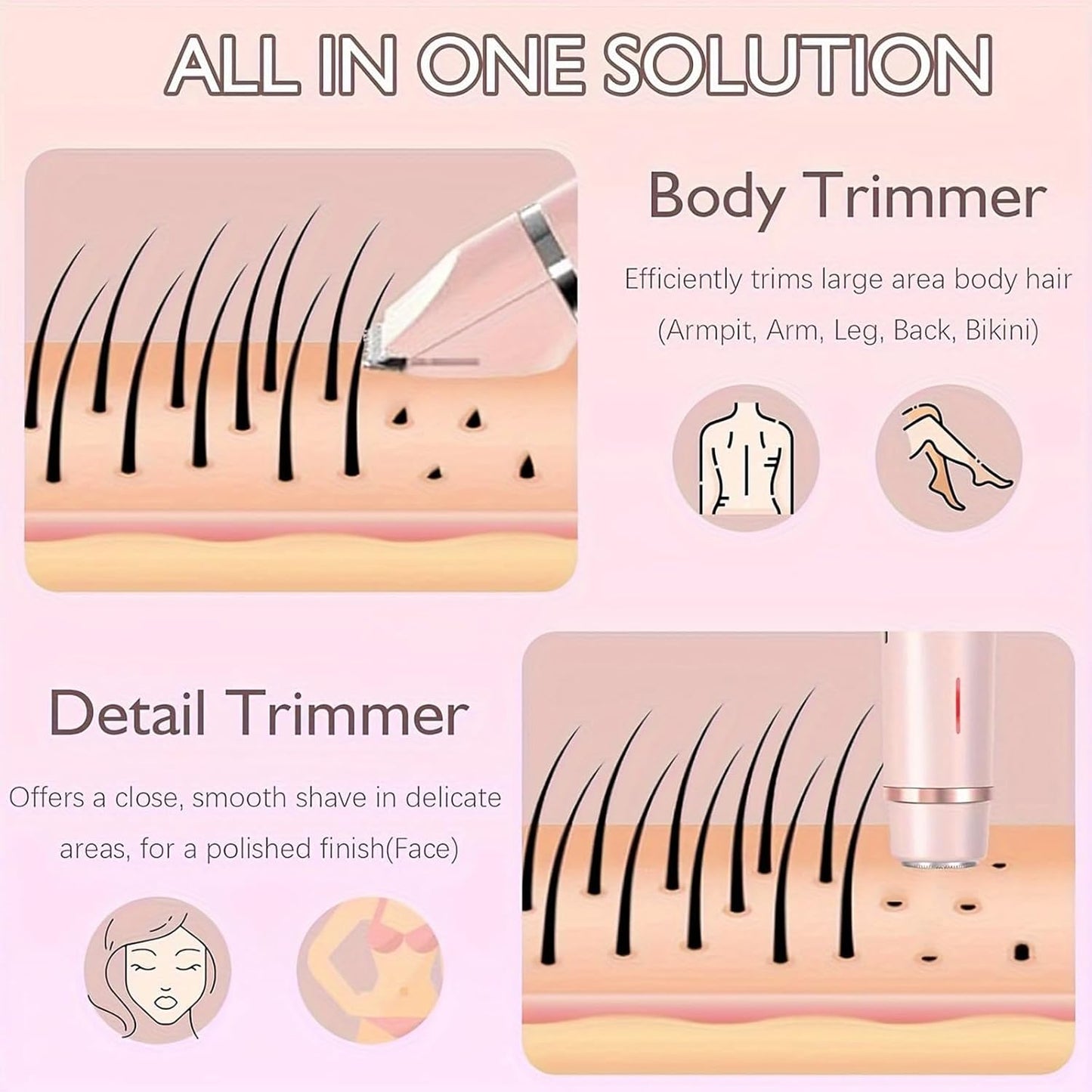 Electric Hair Trimmer for Women