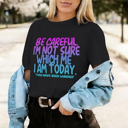 Show Your Personality 🤣 Funny Slogan Graphic T‑Shirt, Perfect For Daily & Gathering