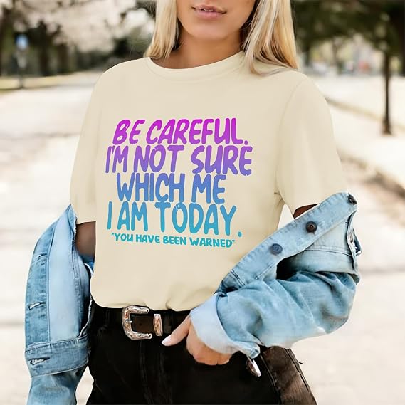 Show Your Personality 🤣 Funny Slogan Graphic T‑Shirt, Perfect For Daily & Gathering