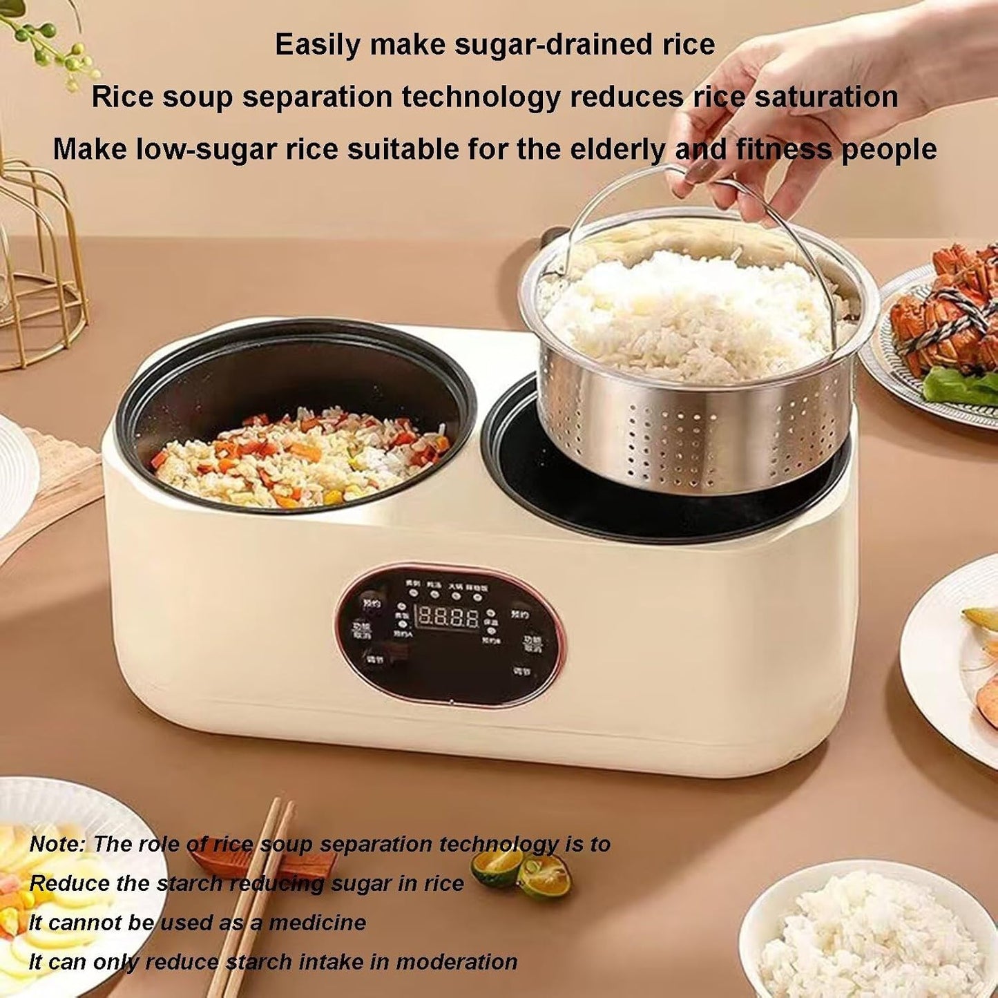 No More Cooking Conflicts✨2‑In‑1 Dual Liner Smart Slow Cooker For Different Dishes