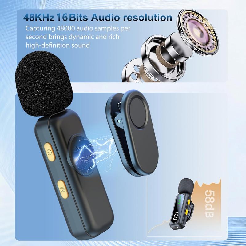 📢 50% off!! ⏰ New wireless lavalier microphone