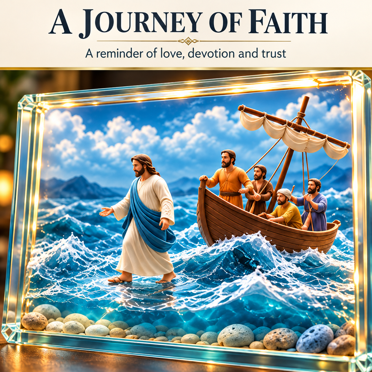 ✝️The Story of Jesus in 6 Scenes Cross Lamp