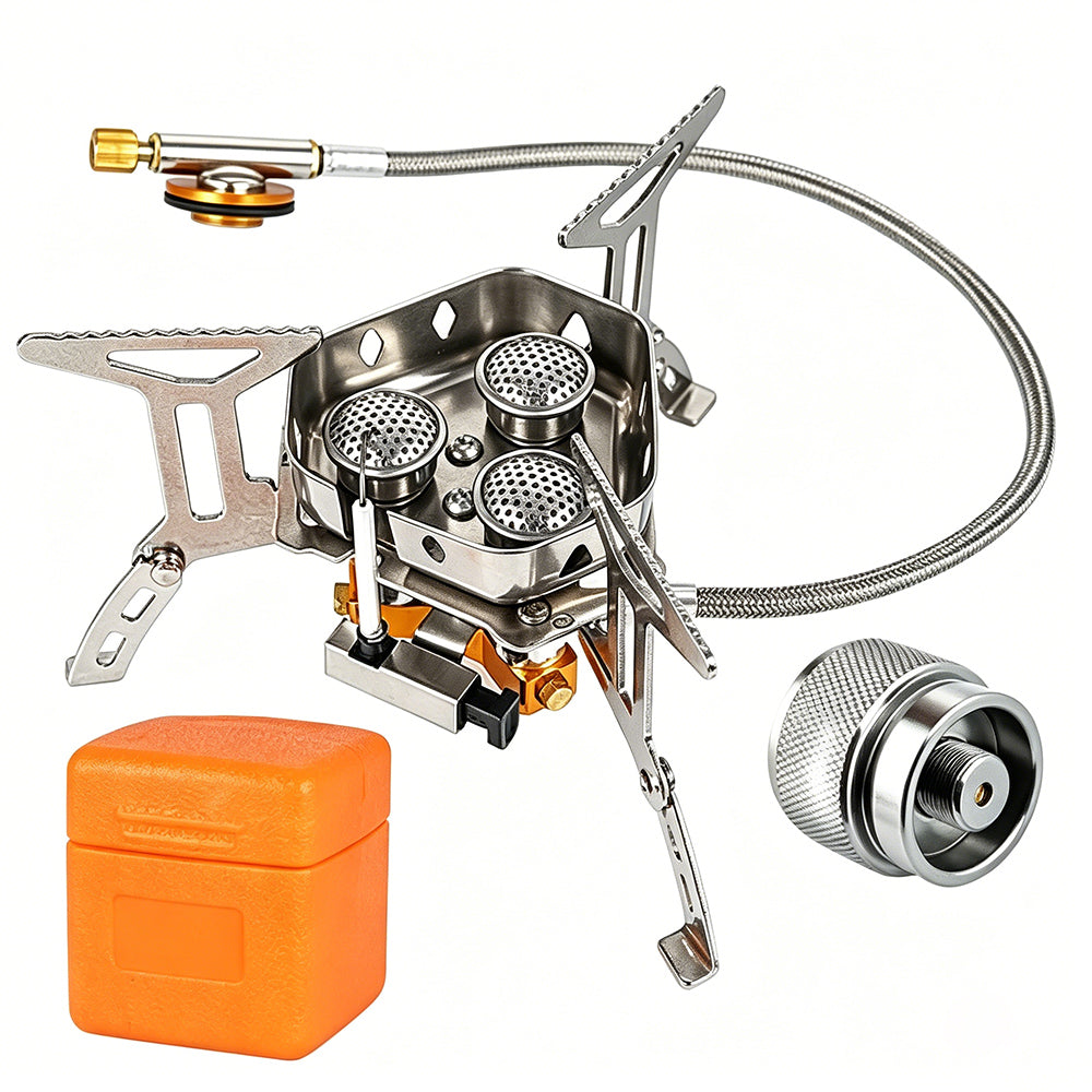 🔥Camping Gas Burner – 5800W, Piezo Ignition, Windproof
