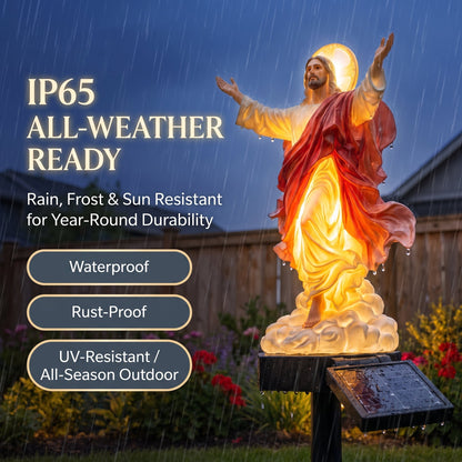 🔥Solar-Powered Illuminated Jesus Garden Statue