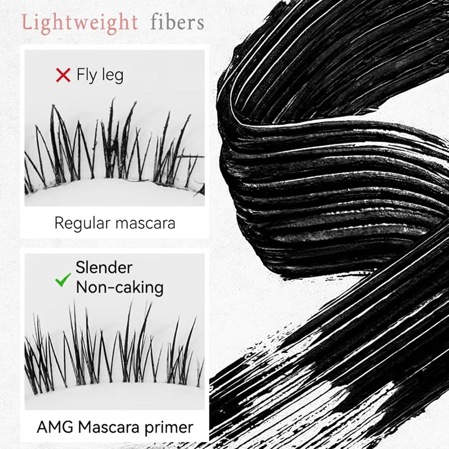 Iron Wand Mascara - Telescopic Tubing Mascara, Liquid LashExtensions Effect, Waterproof & Long-Lasting, No Flaking,No Clumping, 3D Curling Wand for Bold, Defined Lashes(Black)