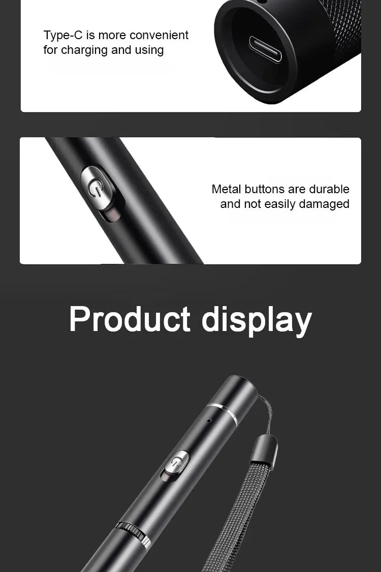 ⚡High-intensity laser pointer, requiring only monthly recharging