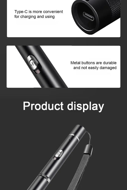 ⚡High-intensity laser pointer, requiring only monthly recharging