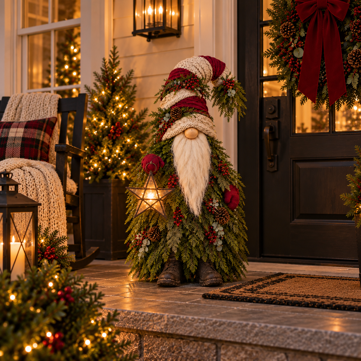 Evergreen Star Gnome Lighted Christmas Woodland Decor