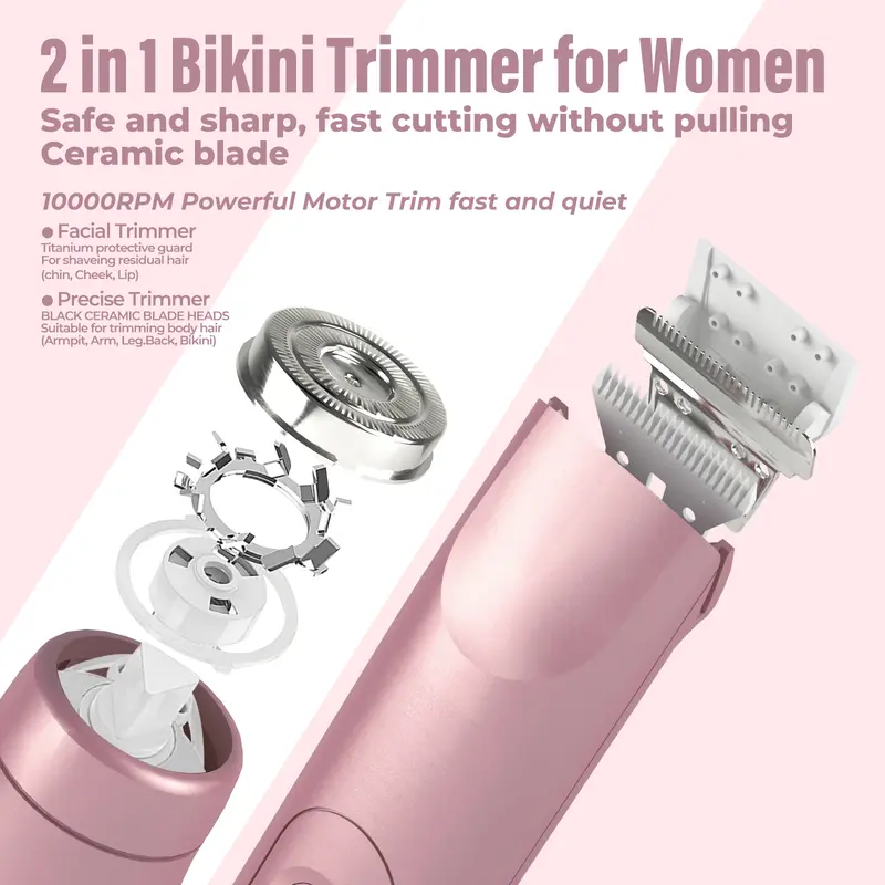 Rechargeable 2-in-1 Electric Shaver/Trimme