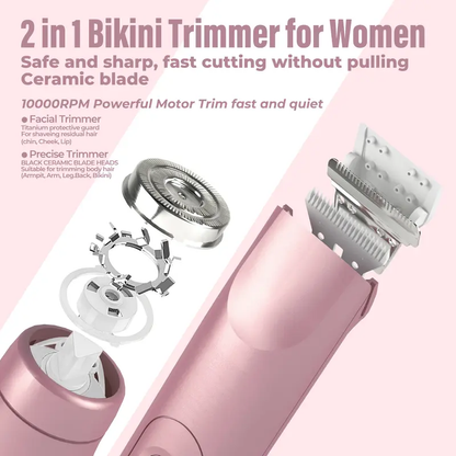 Rechargeable 2-in-1 Electric Shaver/Trimme