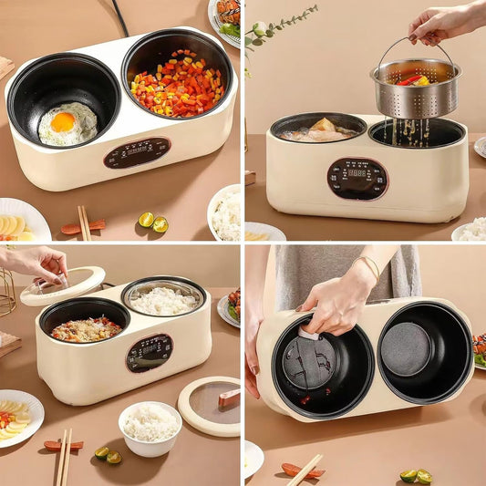 No More Cooking Conflicts✨2‑In‑1 Dual Liner Smart Slow Cooker For Different Dishes