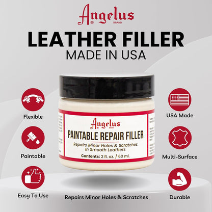🔥Popular 2oz Leather Repair Filler Cream, Durable Paintable Leather Patch Compound for Car Seats, Sofa, Shoes, Vegan