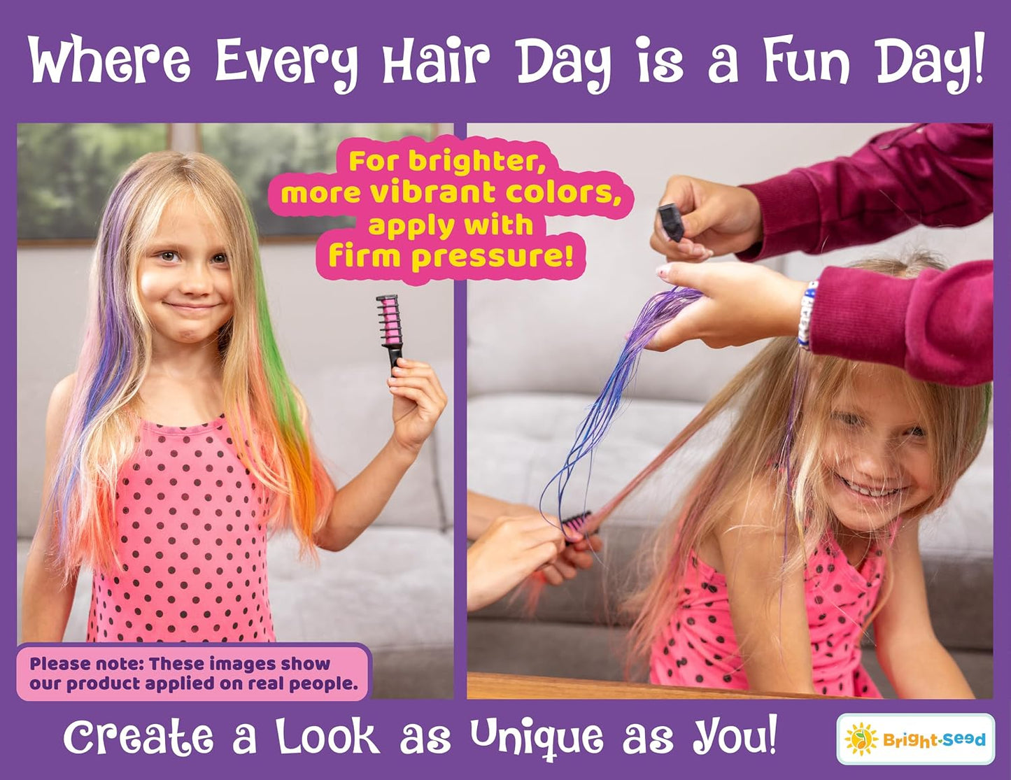 6 Colors Temporary Hair Chalk 🎨 Washable Non‑Toxic Hair Color For Kids Party