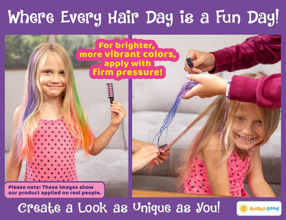 6 Colors Temporary Hair Chalk 🎨 Washable Non‑Toxic Hair Color For Kids Party