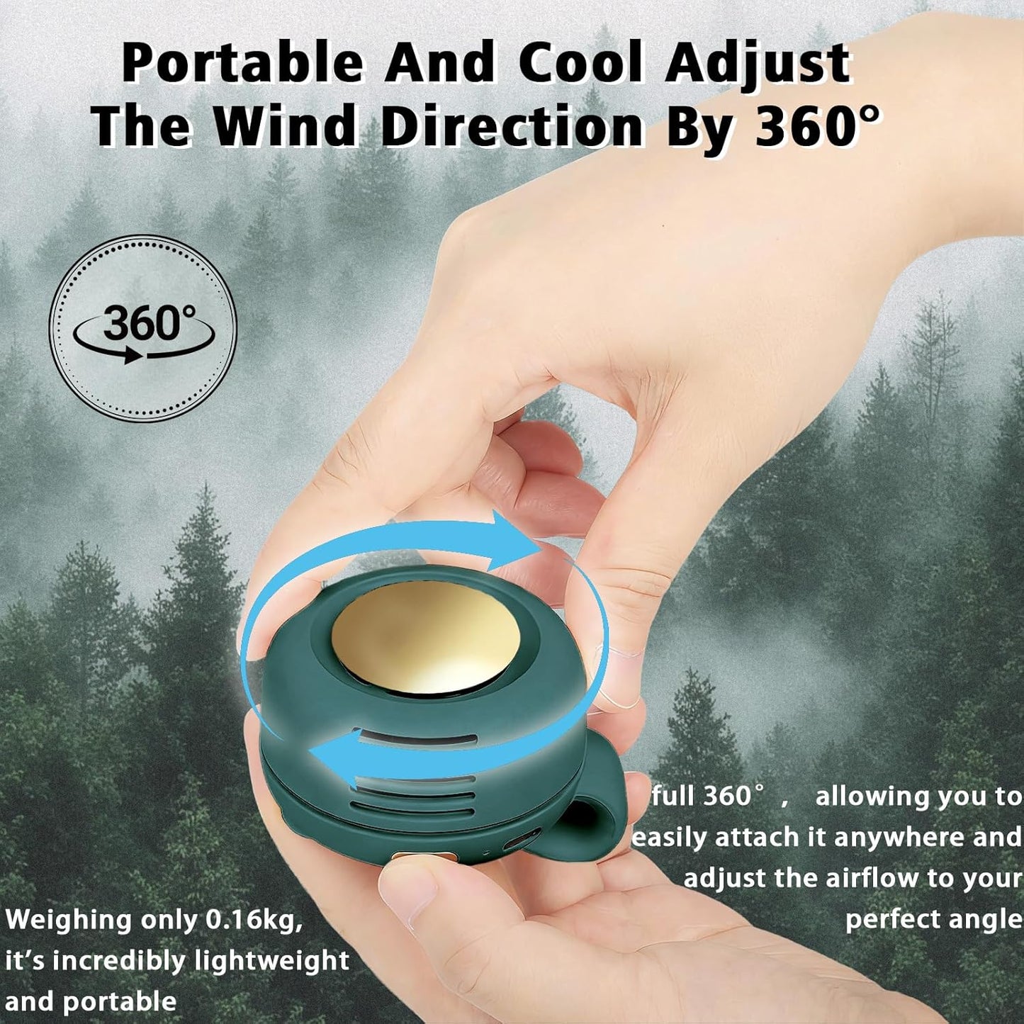 Small Whirlwind Clip Waist Neck Fan